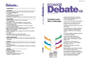 Portada y contraportada Ecuador Debate n° 106